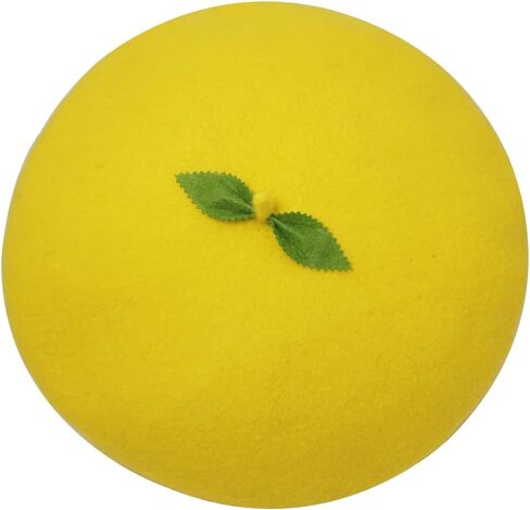 Kawaii Handmade Cartoon Beret Hat Green Leaves Fruit Cosplay Vintage Lolita Mori Girl Wool Cap Gift in Kuwait
