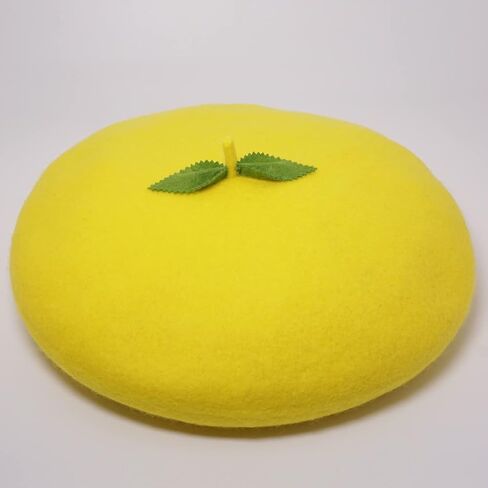 Kawaii Handmade Cartoon Beret Hat Green Leaves Fruit Cosplay Vintage Lolita Mori Girl Wool Cap Gift in Kuwait