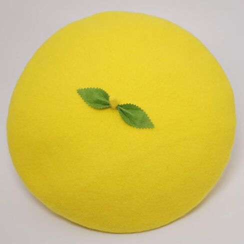 Kawaii Handmade Cartoon Beret Hat Green Leaves Fruit Cosplay Vintage Lolita Mori Girl Wool Cap Gift in Kuwait