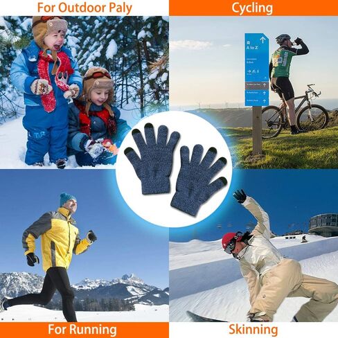 قفازات لمس للأطفال، زوجان، قفازات نصية متماسكة قفازات الشتاء للأولاد والبنات in Kuwait