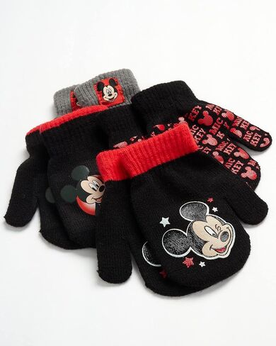 Disney Boys 4 Pack Mitten or Glove Mickey Mouse, Cars Lighting McQueen (Toddler/Little Boys), Size Age 2-4, MICKEY MITTEN in Saudi Arabia