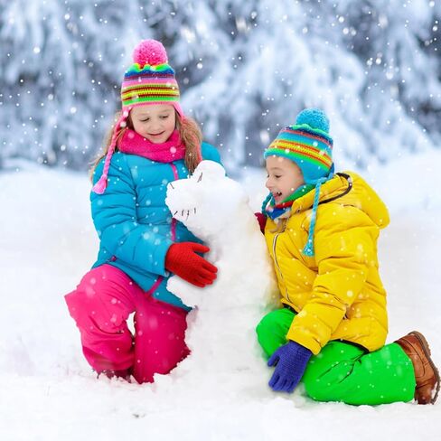 قفازات ONESING Kids Knit - قفازات قابلة للتمدد للأولاد والبنات في الشتاء، قفازات أصابع صلبة للأطفال in Saudi Arabia
