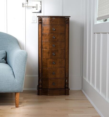 الفيرا هوم خزانة مجوهرات قائمة من انستازيا، لون الجوز in Kuwait