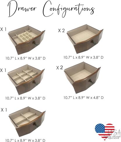 الفيرا هوم خزانة مجوهرات قائمة من انستازيا، لون الجوز in Kuwait