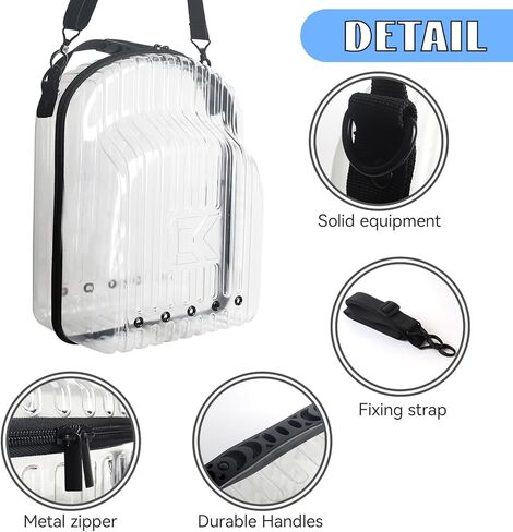 حقيبة سفر بقبعة Kelvin&Celsius - صندوق تخزين PVC مزود بمزالج - حقيبة حمل القبعة مع فتحات تهوية - صندوق قبعة سفر لـ 3-6 قبعات بيسبول - حامل قبعة بيسبول وإكسسوارات الملابس in Kuwait