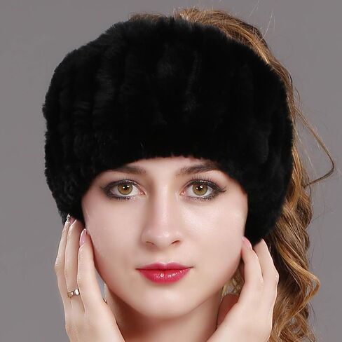 شريط راس من الفرو للشتاء للنساء لتدفئة الرقبة وانبوب مرن للتزلج وتدفئة الاذن in Kuwait