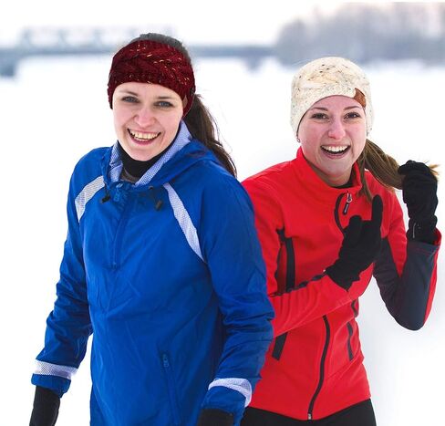 4 Pieces Women Winter Ear Warmer Headband Fleece Cable Knitted Headbands Soft Head Wrap for Cold Weather in Saudi Arabia