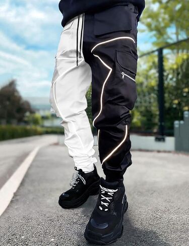 ADVRESF السراويل البضائع للرجال الشارع الشهير الشرير Techwear بنطال رياضي عاكس الهيب هوب سراويلي حريمي الملابس التكتيكية in Saudi Arabia
