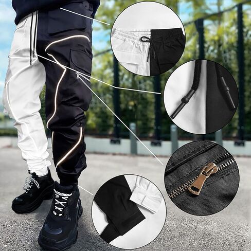 ADVRESF السراويل البضائع للرجال الشارع الشهير الشرير Techwear بنطال رياضي عاكس الهيب هوب سراويلي حريمي الملابس التكتيكية in Saudi Arabia