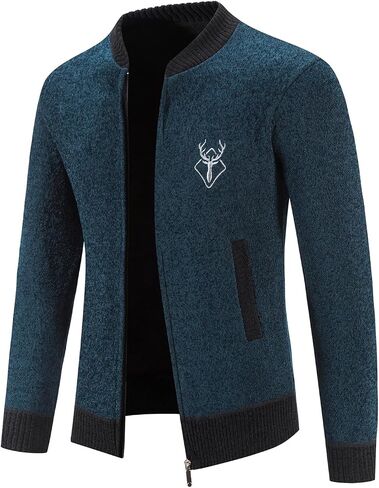 Mylldey Mens Casual Full Zip Cardigan Sweaters Cable Knit Jacket Sweater Men, US Size in Saudi Arabia