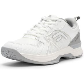 أحذية FitVille النسائية الواسعة لكرة البيسبول، أحذية تنس خفيفة الوزن تشبه السحابة مع دعم قوس، أحذية محكمة مسامية لكرة المضرب والاسكواش وصندوق عريض عند الأصابع in Kuwait