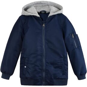SNOW DREAMS Boys Winter Bomber Jacket Warm Waterproof Puffer Coat Hooded Windbreaker Outerwear in Kuwait