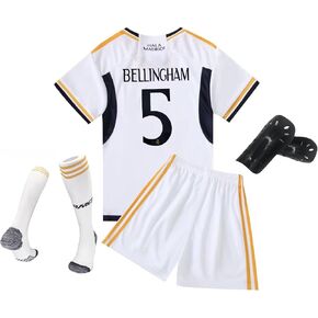 New Season Bellingham #5 Kids Soccer Jersey Kit Shorts Socks Set Youth Size,Football Uniform Set in Kuwait