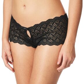 Dreamgirl Women's Plus Size Lace Panty with Heart Cutout Back
