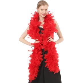 Ws&Wt 2 Yards 150g Large Fluffy Turkey Ruff Feather Boa for Adult Halloween Cosplay Costume Accessory Holiday Decors in Kuwait
