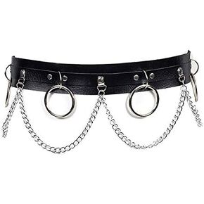 Victray Punk Leather Waist Chains Summer Beach Ring Body Chain Fashion Belly Belts Body Accessories Jewelry for Women and Girls in Kuwait