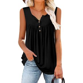 Mystry Zone Womens Top Casual Blouse Button Up Ruffle Tunic Shirts Fit Flare S-3XL