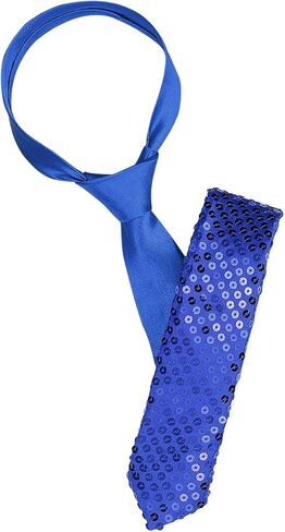Allegra K Men's Sequin Ties Self Tied Shine Skinny Necktie Fashion Cosplay Party Costume Tie in Saudi Arabia