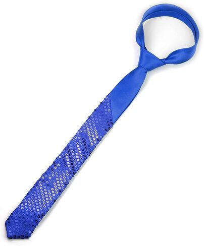 Allegra K Men's Sequin Ties Self Tied Shine Skinny Necktie Fashion Cosplay Party Costume Tie in Saudi Arabia