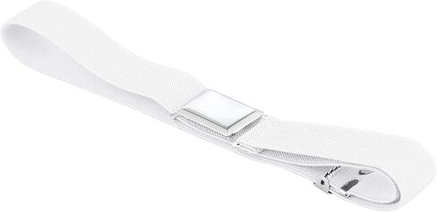 Buyless Fashion Kids Toddlers Baby Adjustable Elastic Stretch Belt with Silver Buckle in Saudi Arabia