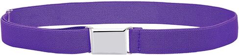 Buyless Fashion Kids Toddlers Baby Adjustable Elastic Stretch Belt with Silver Buckle in Saudi Arabia