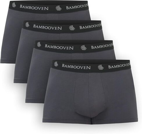 سراويل داخلية قابلة للتنفس من BAMBOOVEN - ملابس داخلية من الخيزران ماصة للعرق، مضادة للاحتكاك، دعامة مدمجة للجراب، سراويل داخلية ناعمة (4 عبوات) in Kuwait