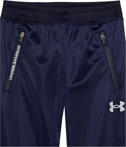 Under Armour Boys' Pennant Tapered Track Pants, Jogger Style Sweatpants with Zipper Pockets in Kuwait