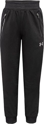Under Armour Boys' Pennant Tapered Track Pants, Jogger Style Sweatpants with Zipper Pockets in Kuwait