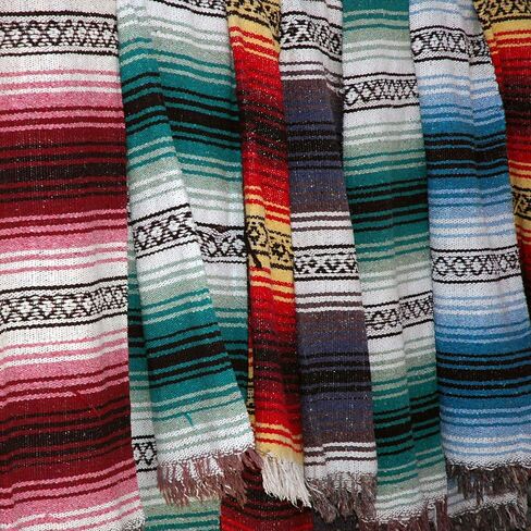 Needzo Authentic Traditional Mexican Poncho for Men and Women, Unisex Multi Colored Falsa Ponchos with Fringe on Bottom, One Size Fits Most Adults, Assorted Colors in Saudi Arabia