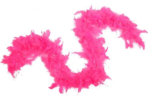 Ws&Wt 25gram Pack of 2pcs Chandelle Boa 47inch Turkey Feather Party Dress up Halloween Costume Boa in Kuwait