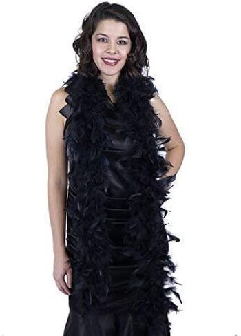 زوكار ريشة بوا من شاندلي - خفيفة الوزن بطول 6 قدم - اكسسوار تنكري للحفلات التنكرية وحفلات الهالوين والكرنفال in Kuwait