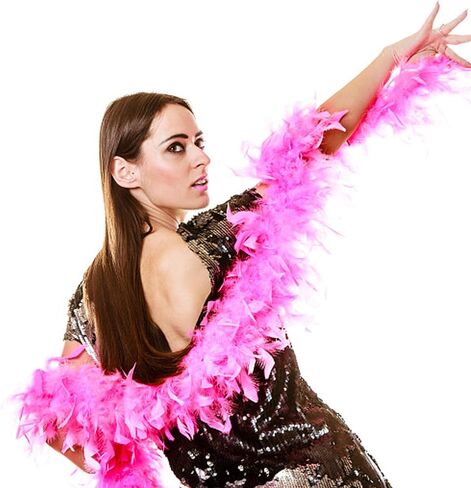 Hot Pink Feather Boa with Heart Rimless Sunglasses,48inch Feather Boa Scarf Feather Boa Costume Accessory For Dancing,Weddings,Parties,Christmas Cosplay,Halloween - Natural Turkey Feathers in Kuwait