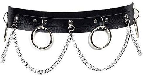 Victray Punk Leather Waist Chains Summer Beach Ring Body Chain Fashion Belly Belts Body Accessories Jewelry for Women and Girls in Kuwait