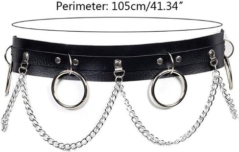 Victray Punk Leather Waist Chains Summer Beach Ring Body Chain Fashion Belly Belts Body Accessories Jewelry for Women and Girls in Kuwait