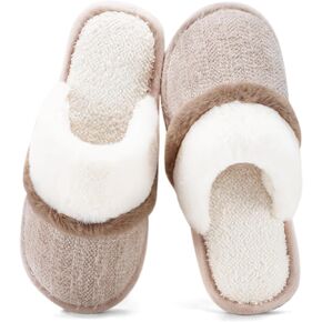 Cozy Slippers for Women Indoor and Outdoor Fuzzy House Shoes with Memory Foam Anti-Skid Sole Gifts for Women Mom Ladies in Kuwait