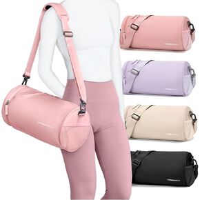 Small Gym Bag for Women,Waterproof Workout Bag Mini Duffle Bag Womens Spotrs Gym Bags Small Travel Duffel Bag with Wet Pocket Carry on Weekender Bags for Dance Swimming,Gym,Yoga,Fitness Pink