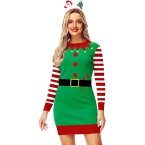 Deerose Women Christmas Sweater Dress Ugly Xmas Fall Winter Pullover Sweaters in Kuwait