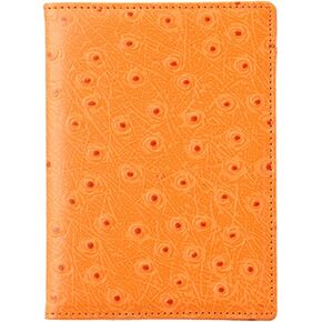 OROM PASSPORT HOLDER ostrich pattern leather travel wallet for men and women RFID blocking (pink) in Saudi Arabia
