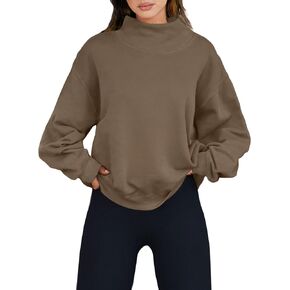 ANRABESS Womens Oversized Sweatshirts Turtleneck Pullover Long Sleeve Hoodies Tops 2024 Fall Fashion Outfits Clothes in Kuwait