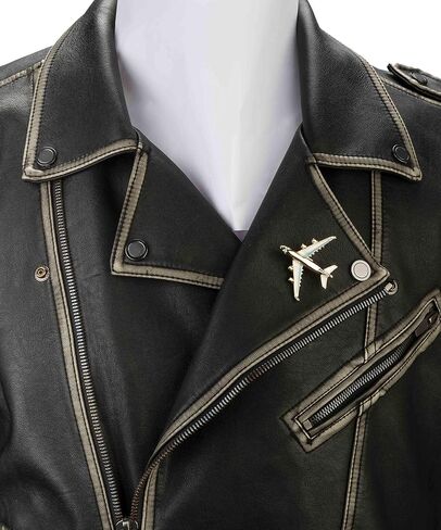 A N KINGPiiN Lapel Pin for Men Golden Airplane Brooch Suit Stud, Shirt Studs Men's Accessories in Saudi Arabia