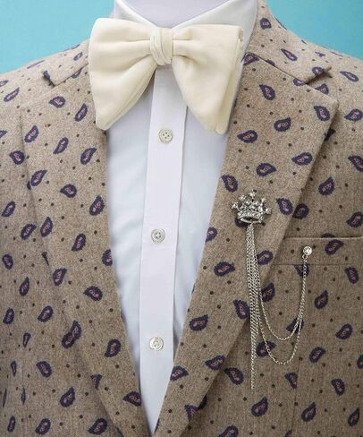 AN KINGPiiN Lapel Pin for Men Crowned Stone with Hanging Chain Brooch Suit Stud, Shirt Studs Men's Accessories Collar Pin in Saudi Arabia