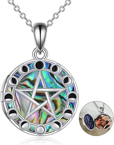 PELOVNY Personalized Heart Locket Necklace S925 Sterling Silver Oxidation Rose Hummingbird Dandelion That Holds Pictures Photo Keep Memorial Necklaces Custom Jewelry for Women Mom - Forever In My Heart in Saudi Arabia