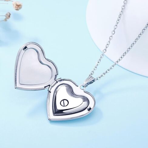 قلادة قلب حضن للرماد مجوهرات حفظ رماد قلادة ثار تحمل الصور الرماد القلائد تذكار تذكاري, مينا, ستانلس ستيل in Kuwait