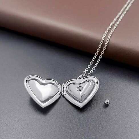 قلادة قلب حضن للرماد مجوهرات حفظ رماد قلادة ثار تحمل الصور الرماد القلائد تذكار تذكاري, مينا, ستانلس ستيل in Kuwait