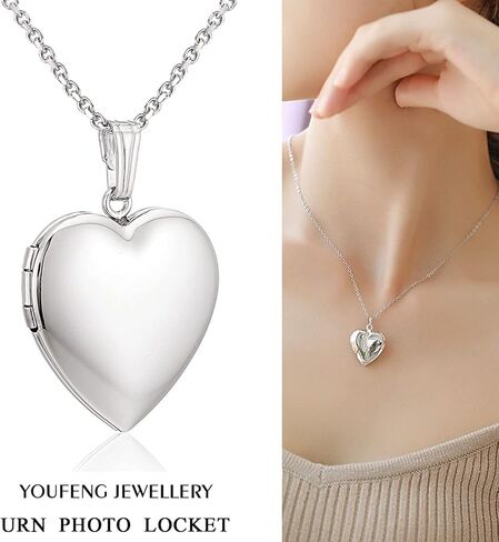 قلادة قلب حضن للرماد مجوهرات حفظ رماد قلادة ثار تحمل الصور الرماد القلائد تذكار تذكاري, مينا, ستانلس ستيل in Kuwait