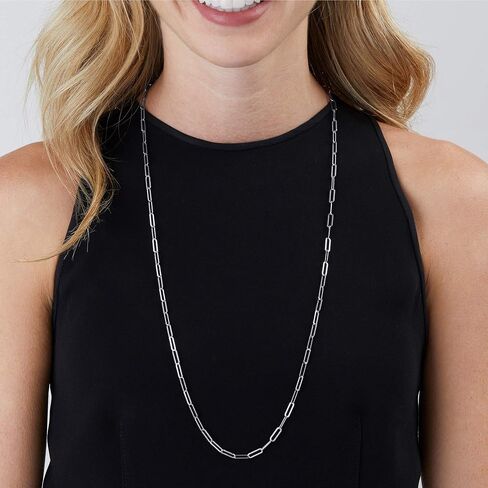 Ross-Simons 2-In-1 Italian Sterling Silver Paper Clip Link Necklace and Eyeglass Chain. 30 inches in Saudi Arabia