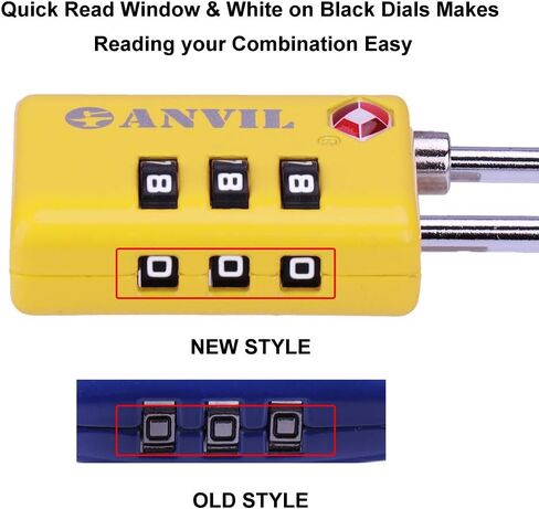 أقفال الأمتعة معتمدة من إدارة أمن المواصلات الأمريكية، قفل سفر متين مع مؤشر فحص ومجموعة مكونة من 3 أرقام قابلة لإعادة الضبط in Kuwait