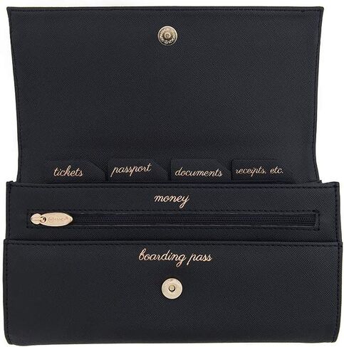 محفظة سفر وحامل جواز سفر للسيدات من Miamica مع إغلاق آمن، كحلي، 5 بوصة × 9 بوصة × 1، مقاس واحد in Kuwait