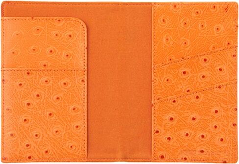 OROM PASSPORT HOLDER محفظة سفر جلدية بنمط النعام للرجال والنساء حجب RFID (وردي) in Saudi Arabia