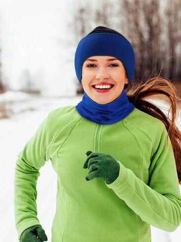 12 Pcs Polar Fleece Ear Warmers Headband Neck Warmer Set Winter Ear Warmers Winter Neck Gaiter for Men Women Winter Outdoor Sports in Kuwait